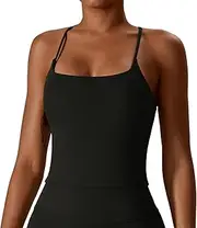 [TianheInnove] Ultra-Soft Yoga Tank for Women,Naked-Feel Bra Top for Cycling,Functional Training and Sports