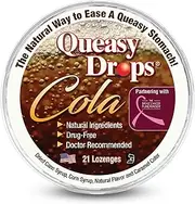Queasy Drops Cola - Lozenges to Relieve a Severe Dry Mouth - Helps to Alleviate Nausea & Dry Mouth Caused by Chemotherapy - Natural - 21 ct