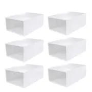 6 Pcs Sneakers Storage Clear Box Shoe Storage Cabinet Shoes Container Box