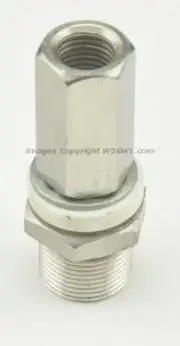 3/8-24 to UHF SO-239 Female Stainless Steel Antenna Mount - Perfect for POTA
