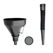 Auto Car Motorcycle Boat Flexible Large Funnel Oil Water Gas Fuel Spout Black