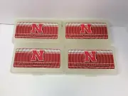 Nebraska Cornhuskers Pencil Box, Semi-Transparent, 2.5" x 4.75" x 8.25", 4/BOXES