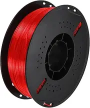 uxcell PETG 3D Printer Filament, 1.75mm 1KG High Precision Moistureproof Superior Toughness Glossy Filament Fluorescence red for Printers 1 Pcs