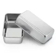 Loaf Pan Set of 2, 9-inch Bread Pans, Stainless Steel Loaf Toast Baking Pans ...