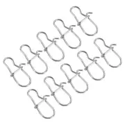 100pcs Fishing Snaps, 9LBS Swivel Tackle Kit Fishing Clips Lure, Silver