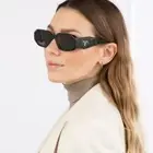 Authentic Prada0PR 17WS Sunglasses in Black/Yellow Marble Women Yellow/Black Pra