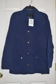 Barbour Ashby Casual 100% Cotton Field Jacket Mens Size S $250 Inky Blue NWT