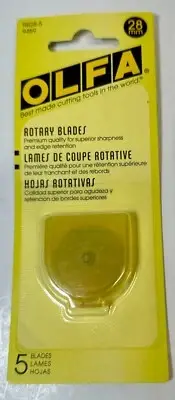 Olfa 28mm Rotary Cutter Replacement Blades Pack of 5~RB28-5 NIP