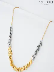 Ted Baker Gold Tone Pemina: Petal Fringe Necklace (F08498) | $50