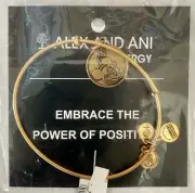 New Disney Parks Alex And Ani Minnie Portrait Face Gold Charm Bangle Bracelet