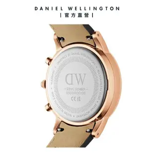 【Daniel Wellington】DW 手錶 Iconic Chronograph 42ｍｍ冰川白三眼皮革錶白錶盤(DW00100646)