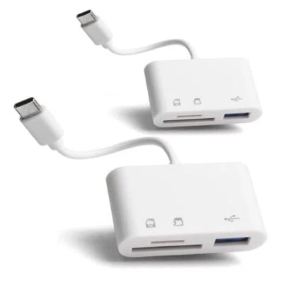 [2 Pack] SD Card Reader for Android, Micro SD Card to USB Adapter, USB C SD