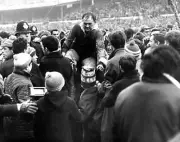 Wales' Captain Clive Rowlands Is Chaired From The Pitch 1965 OLD RUGBY PHOTO