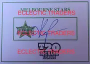 Kevin Pietersen SIGNED Melbourne Stars T20 BBL Card. IPL England Stokes Warne KP