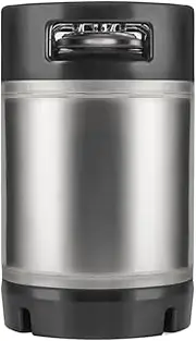 TMCRAFT New 2.5 Gallon Ball Lock Keg, Stainless Steel Beer Keg with Dual Rubber Handle for Home Brew
