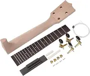 STARTIST DIY Ukulele Kit Wooden Neck and Fretboard Handcraft Assembly Ukulele Building Kit Musical Instrument Accessories for Family, 21 inch