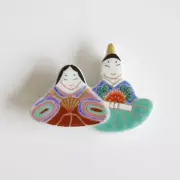 Arita Ware Porcelain Nishiki Hina Doll Chopstick Rest Japan Limited Original