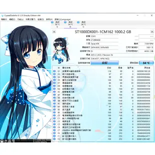希捷 Seagate 1TB 3.5吋 SATA3 SSHD 混合式硬碟 (ST1000DX001) 功能正常