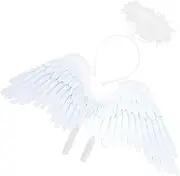 Holibanna 1 Set Angel Wing Big Wall Art Angel Devil Costumes Wings Costume Costumes Angel Falling Angel Costume Women Light up Angel Outfit Apparel White Non-woven Fabric