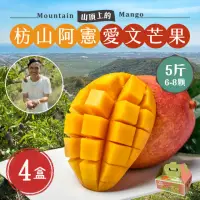 在飛比找momo購物網優惠-【初品果】枋山阿憲愛文芒果禮盒5斤x4盒(大果_6-8顆_山