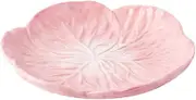 Ceramic Cabbage Plate Cartoon Appetizer Plate Fruit Plate Salad Plate Bowl Dish Platter for Fruit Dessert Snack Salad 19cm Pink (Color : Pink)
