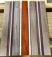 13 PIECE WALNUT, MAPLE, PADAUK & PURPLEHEART CUTTING BOARD KIT WOOD LUMBER
