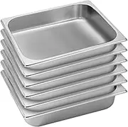 SOGA 6X Gastronorm GN Pan Full Size 1/2 GN Pan 6.5cm Deep Stainless Steel Tray