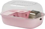 Hamster Cage Small Animal Cage Ventilation Openable Top, House Hamster Carrier for Bunny Sugar Glider Small Animals Hedgehog, Pink