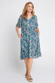 Avery Cotton Dress - Snapdragon Floral