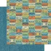 5p Graphic 45 World's Fair Collection Scrapbook Paper Wonder Works 4501169
