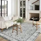 Extra Large Floor Rug Charcoal Grey Monochrome Scandinavian Carpet Hall Runner