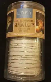 NEW Loft Living 10ft Decorative 62 Warm White LED String Lights Battery Powered