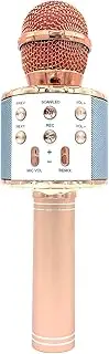 zolyet Wirel Microphone for Singing with Lights Handheld BT Microphones Karaoke Microphone Home KTV Player for Home Par 5 Variable Sounds Rose Gold