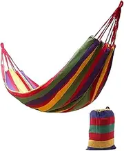 Canvas Hammock for Patio Garden Backyard Outdoor and Indoor(Red,190x80cm)