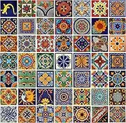 Color y Tradicion 100 Mexican Tiles 4x4 Handpainted Hundred Pieces 50 Different Designs