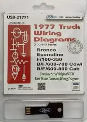 1977 Ford Truck Wiring Diagrams (100-800 Series) (USB)