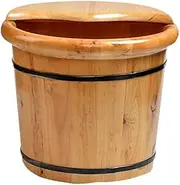 Wood Foot Bath Bucket Household Gift Foot Bath Barrel Wood Solid Wood Foam Basin Household Wooden Health Foot Bath Barrel Foot Tub Foot tub Foot Bath Barrel Household Items Decoration (Color : 2) (1
