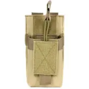 Tan MOLLE Pouch Fits Fits Baofeng UV5R AR-5R 5RM F8HP GT-3TP UV82 UV-9R HT Radio