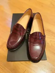 J. Crew Burgundy ROWAN Penny Loafers Shoes Leather Women's 6.5 NEW In Box