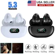 Bluetooth 5.3 Wireless Ear Clip Earbuds Sport Headset Bone Conduction Headphones