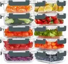 10 Packs 22 Oz Glass Meal Prep Containers, Glass Food Storage Containers with Li