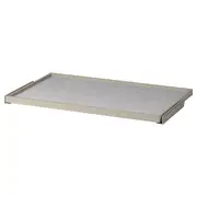 KOMPLEMENT pull-out tray with drawer mat, grey-beige/light grey, 100x58 cm