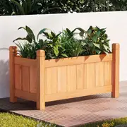 60x30x33cm Green Fingers Raised Garden Bed Wooden Planter Box Raised Container Growing
