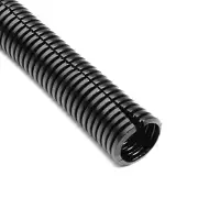 1/4" Wire Loom, Black 125°C Nylon Split Sleeving, 12 ft Length