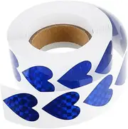COMNESTBI 1 Roll Colored Heart Stickers Self Adhesive Decorative Sealing Labels for Present Wrapping Weddings Parties and Craft Projects Design