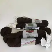 Lot 7 Hanks 100% Alpaca Luxury Yarn "Stony Ridge" Bay Black Worsted 1,100 Yd
