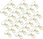 KONTONTY Lobster Clasp d Ring Keychain Set 35pcs Clip Hooks Swivel for DIY Crafts