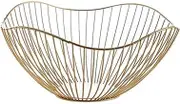 JSEIAJB Tie Yi Shui Fruit Basket European Fruit Plate Living Room Fruit Storage Basket Zero Food Basket(Gold)