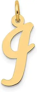 [JewelryWeb] Gold Medium Script Letter I Initial Charm