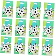 Homoyoyo 24pcs Soccer Party Lolly Bags - Football Themed Paper Present Bags for Birthday Parties - Ideal for Goody Bags and Treats at Soccer Events Green
